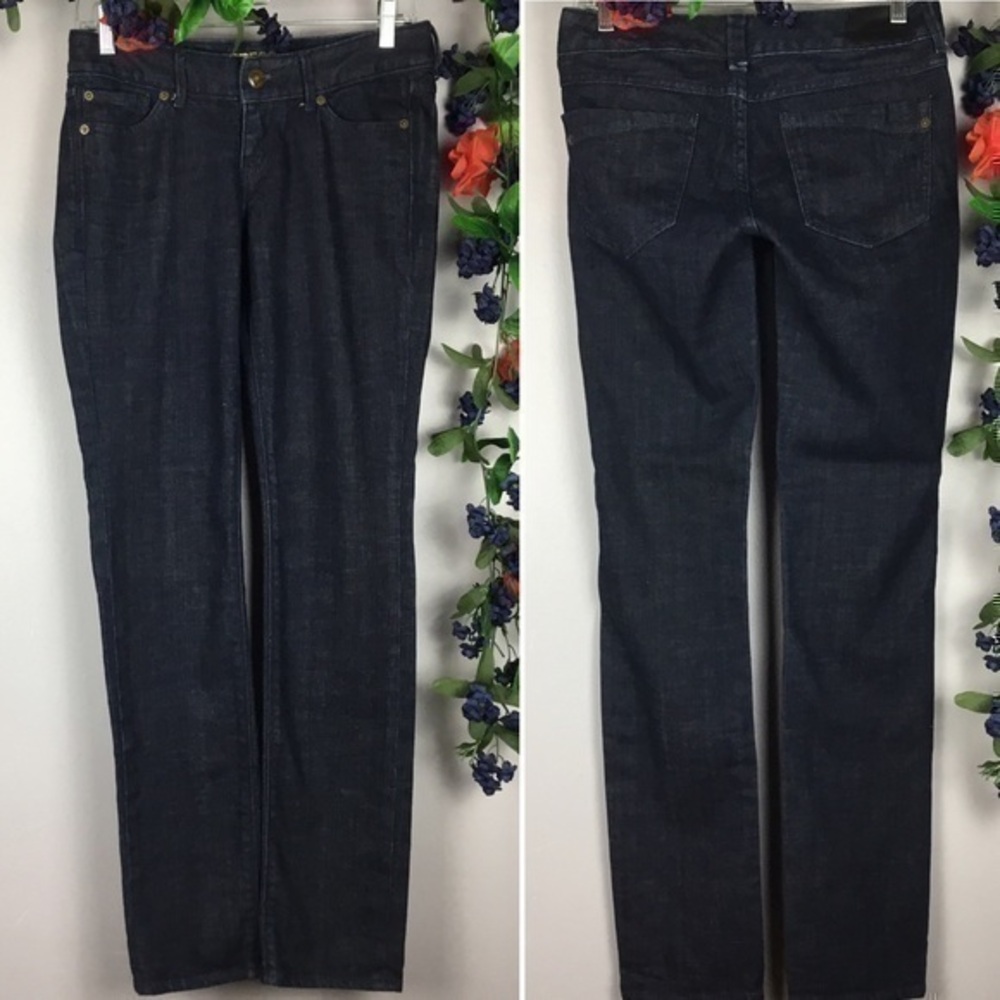 LIKE NEW EXPRESS ZELDA SKINNY Dark Wash Jeans Size 4 x 33 - Picture 1 of 14